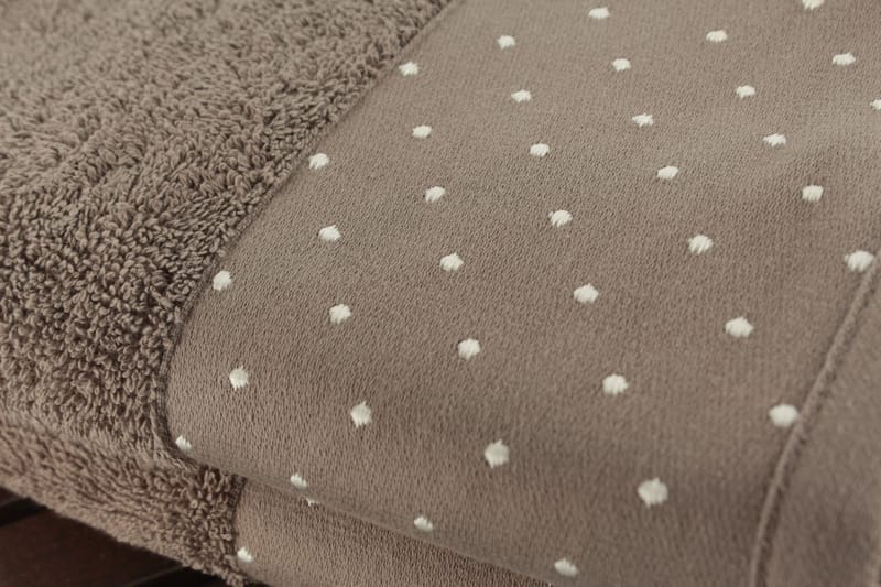Håndkle aheser 50x90 cm 2-pk - Brun/Hvit - Baderomstekstiler - Håndklær