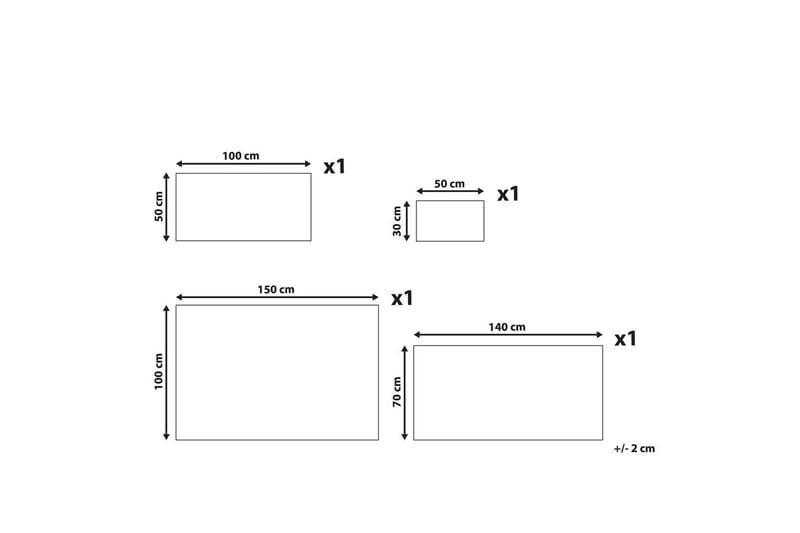 Håndkle Areora sett med 4 Beige - Beige - Tekstiler & tepper - Baderomstekstiler