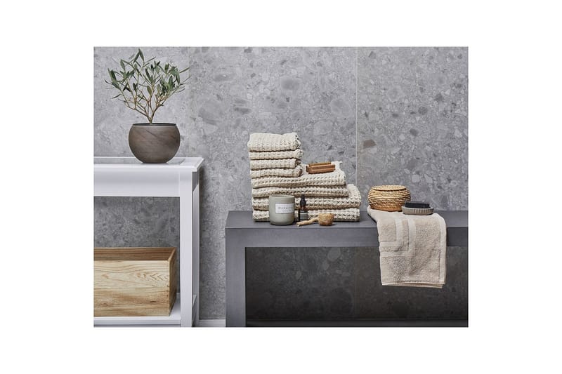 Håndkle Areora sett med 9 Beige - Beige - Tekstiler & tepper - Baderomstekstiler - Håndklær
