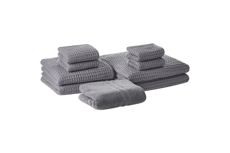 Håndkle Areora sett med 9 Grå, Grå