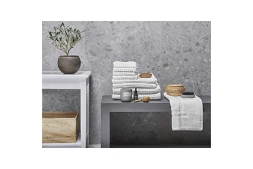 Håndkle Areora sett med 9 Hvit - Hvit - Tekstiler & tepper - Baderomstekstiler - Håndklær