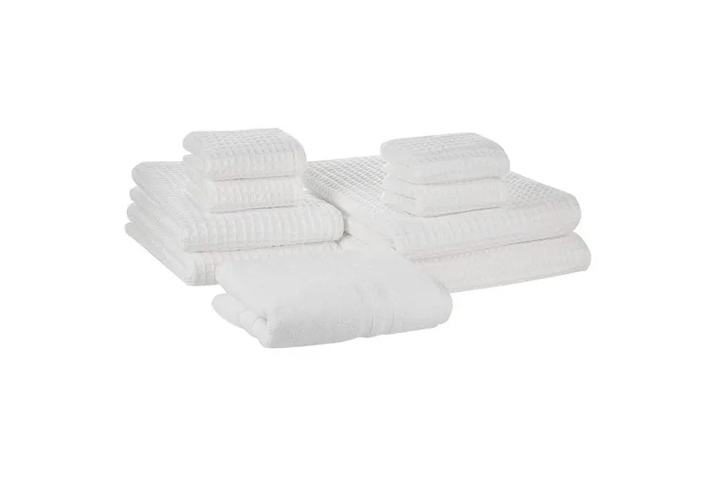 Håndkle Areora sett med 9 Hvit, Hvit