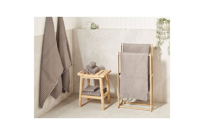 Håndkle Areora sett med 9 Taupe - Taupe - Tekstiler & tepper - Baderomstekstiler - Håndklær