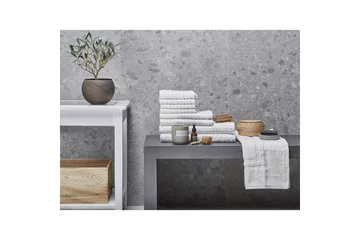 Håndkle Atai sett på 9 Hvit - Hvit - Tekstiler & tepper - Baderomstekstiler - Håndklær