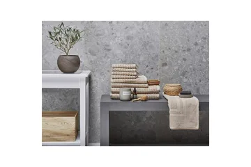 Håndkle Atai sett på 9 Beige - Beige - Tekstiler & tepper - Baderomstekstiler - Håndklær
