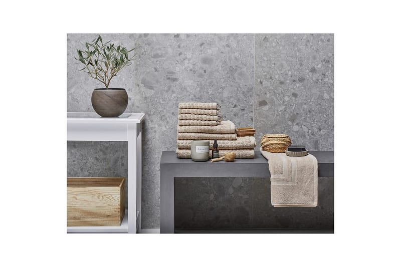 Håndkle Atai sett på 9 Beige - Beige - Tekstiler & tepper - Baderomstekstiler - Håndklær