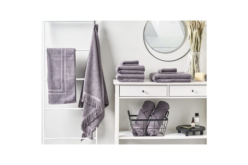 Håndkle Atiu sett på 9 Grå - Grå - Tekstiler & tepper - Baderomstekstiler - Håndklær