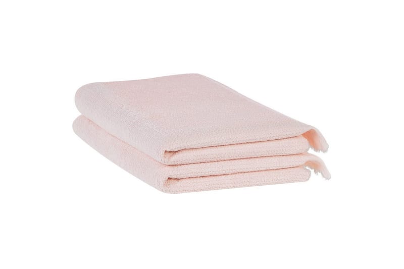 Håndkle Atiu sett på 2 Rosa - Rosa - Tekstiler & tepper - Baderomstekstiler