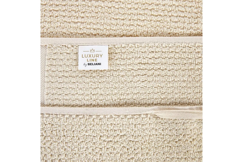 Håndkle Atiu sett på 2 Beige - Beige - Tekstiler & tepper - Baderomstekstiler