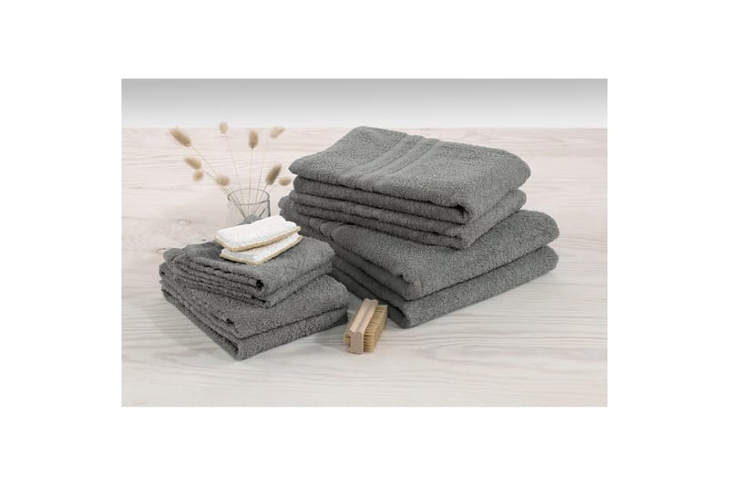Håndkle Basic Frotté - Grå - Tekstiler & tepper - Baderomstekstiler