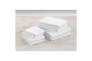 Håndkle Basic Frotté - Hvit - Tekstiler & tepper - Baderomstekstiler