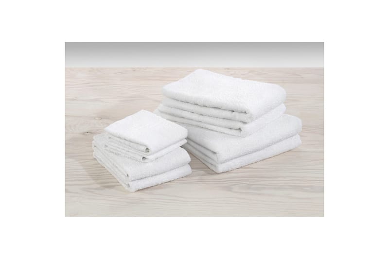 Håndkle Basic Frotté - Hvit - Tekstiler & tepper - Baderomstekstiler