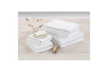 Håndkle Basic Frotté - Hvit - Tekstiler & tepper - Baderomstekstiler