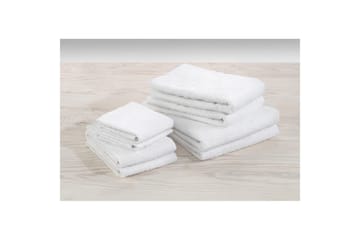 Håndkle Basic Frotté - Hvit - Tekstiler & tepper - Baderomstekstiler