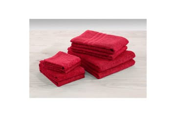 Håndkle Basic Frotté - Rød - Tekstiler & tepper - Baderomstekstiler