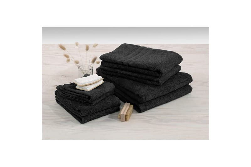 Håndkle Basic Frotté - Svart - Tekstiler & tepper - Baderomstekstiler