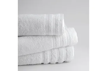 Håndkle Corfu Hvit - 50 x 70 cm - Tekstiler & tepper - Baderomstekstiler