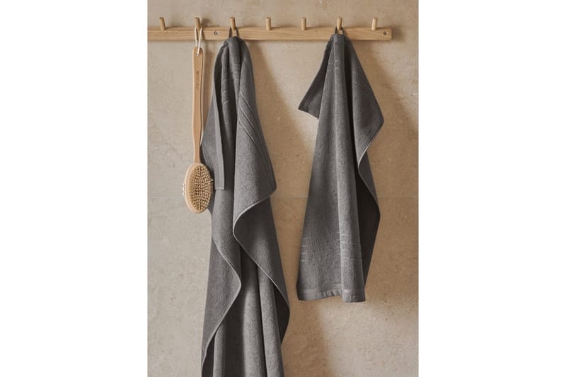 Håndkle Helle 50 x 70 cm - Grå - Tekstiler & tepper - Baderomstekstiler