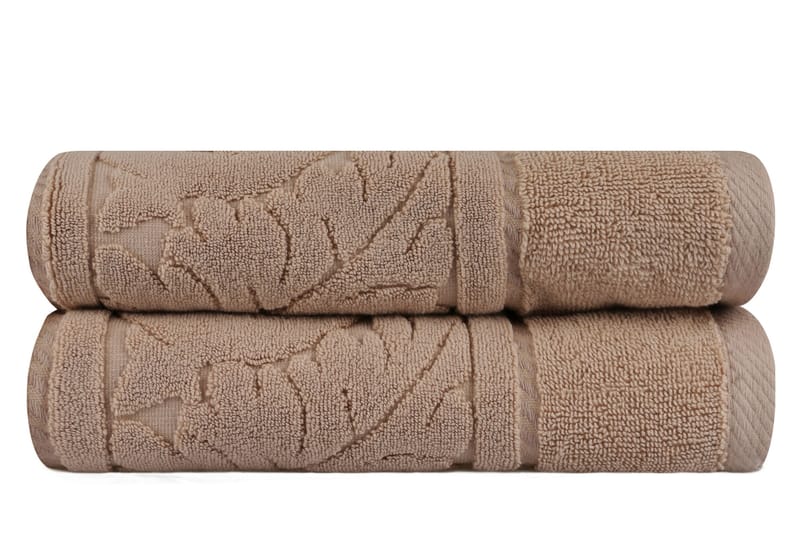 Håndkle Hobby 50x90 cm 2-pk - Mørkebrun - Baderomstekstiler - Håndklær