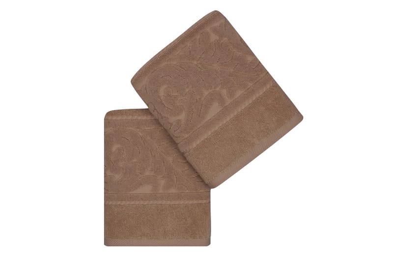 Håndkle Hobby 50x90 cm 2-pk - Mørkebrun - Baderomstekstiler - Håndklær