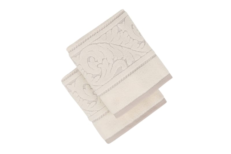 Håndkle Hobby 50x90 cm 2-pk - Creme - Baderomstekstiler - Håndklær