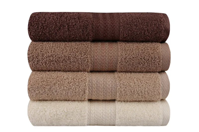 Håndkle Hobby 50x90 cm 4-pk - Creme/Beige/Brun - Tekstiler & tepper - Baderomstekstiler