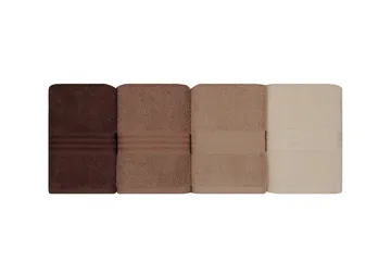Håndkle Hobby 50x90 cm 4-pk - Creme/Beige/Brun - Tekstiler & tepper - Baderomstekstiler