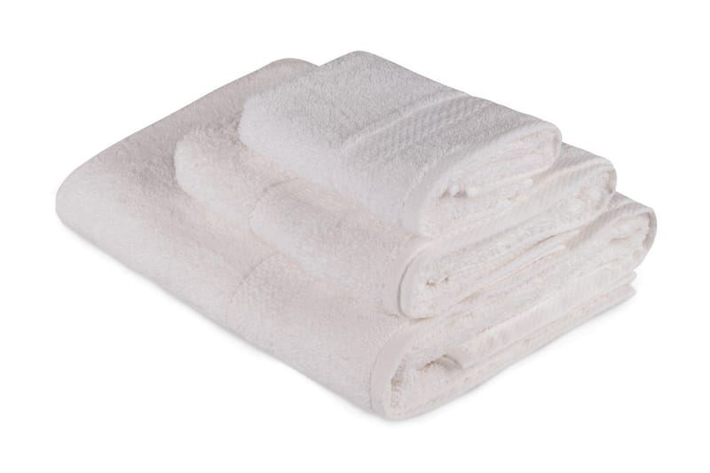 Håndkle Hobby Set om 3 - Hvit - Håndklær