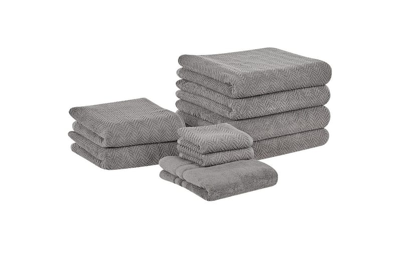 Håndkle Mitiaro sett á 9 Grå, Grå