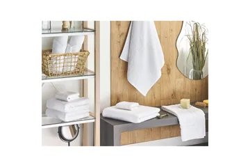 Håndkle Mitiaro sett á 9 Hvit - Hvit - Tekstiler & tepper - Baderomstekstiler - Håndklær