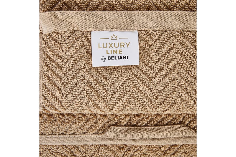 Håndkle Mitiaro sett av 2 Beige - Beige - Tekstiler & tepper - Baderomstekstiler