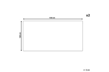 Håndkle Mitiaro sett av 2 Hvit - Hvit - Tekstiler & tepper - Baderomstekstiler