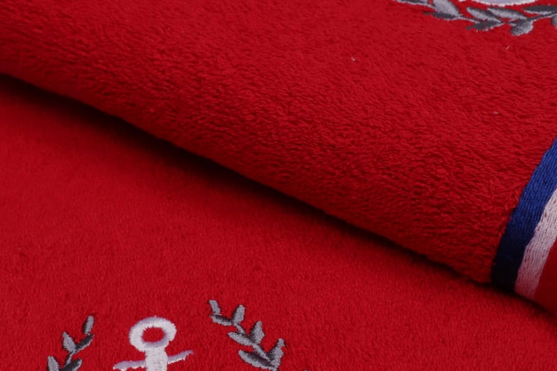 Håndkle Rhuddlan 2-pk - Rød - Baderomstekstiler - Håndklær