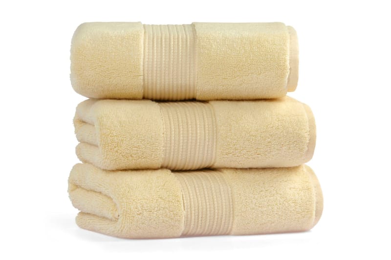 Håndkle Skeens - Gul - Baderomstekstiler - Håndklær