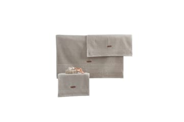 Håndklesett (3 deler) Velvære Beige