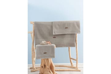 Håndklesett (3 deler) Velvære Beige - Beige - Tekstiler & tepper - Baderomstekstiler