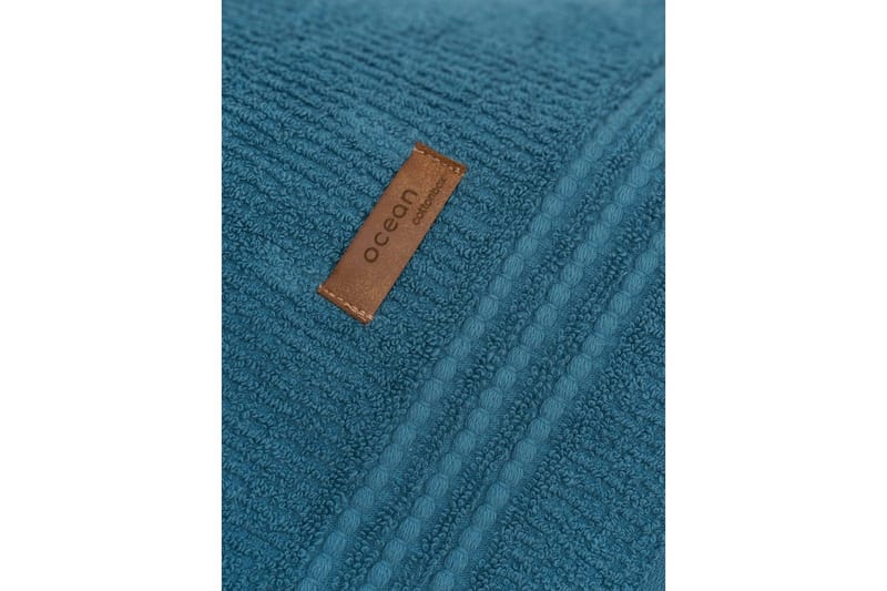 Håndklesett (3 deler) Velvære Petrolblå - Petrolblå - Tekstiler & tepper - Baderomstekstiler