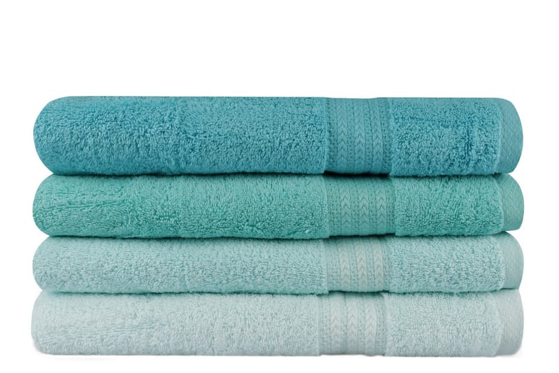 Hobby Badehåndkle 70x140 cm 4-pk - LyseGrønn/Grønn/Mint - Tekstiler & tepper - Baderomstekstiler