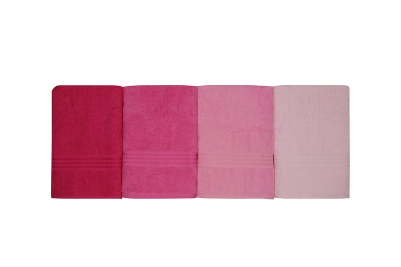Hobby Badehåndkle 70x140 cm 4-pk - Rosa/Lyserosa - Tekstiler & tepper - Baderomstekstiler