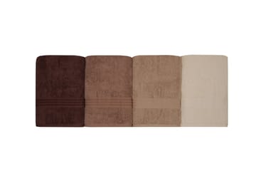Hobby Badehåndkle 70x140 cm 4-pk - Creme/Beige/Brun - Tekstiler & tepper - Baderomstekstiler