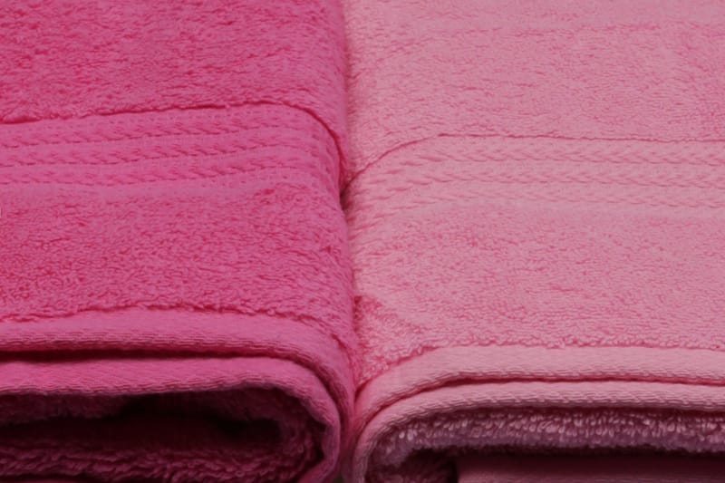 Hobby Badehåndkle 70x140 cm 4-pk - Rosa/Lyserosa - Tekstiler & tepper - Baderomstekstiler