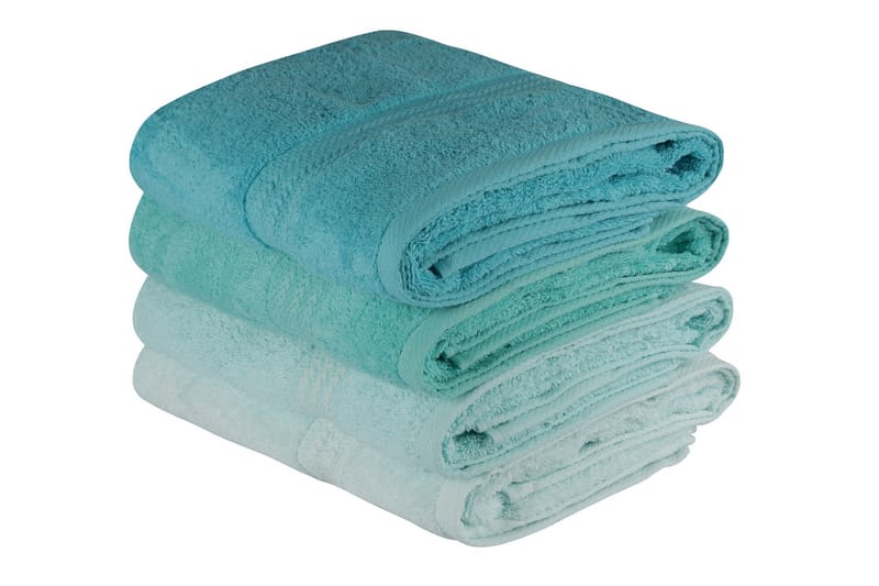 Hobby Badehåndkle 70x140 cm 4-pk - LyseGrønn/Grønn/Mint - Tekstiler & tepper - Baderomstekstiler