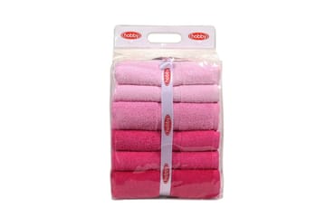 Hobby Badehåndkle 70x140 cm 4-pk - Rosa/Lyserosa - Tekstiler & tepper - Baderomstekstiler