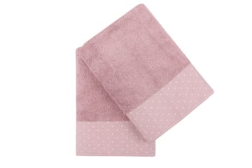 Landercost Badehåndkle 2-pk - Rød/Hvit - Tekstiler & tepper - Baderomstekstiler