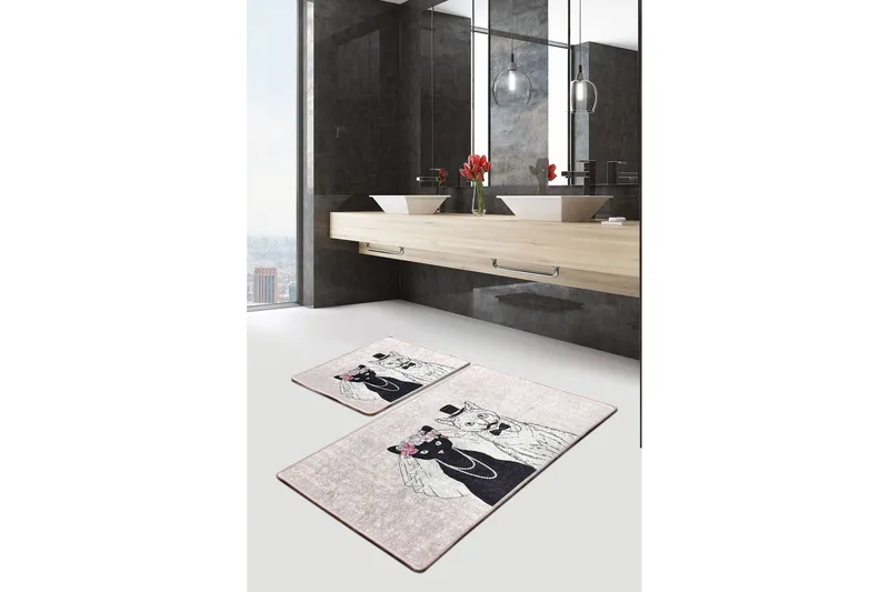 Niyanna Badematte 2-pk - Flerfarget - Tekstiler & tepper - Baderomstekstiler