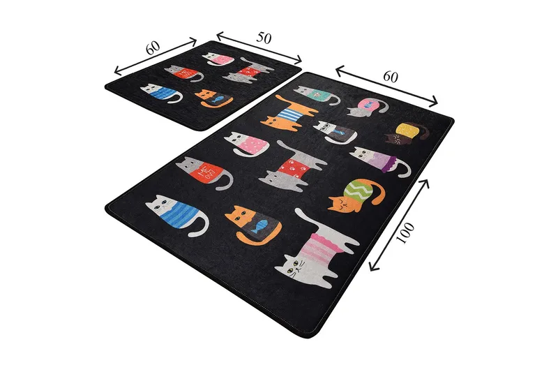 Niyanna Badematte 2-pk - Flerfarget - Tekstiler & tepper - Baderomstekstiler