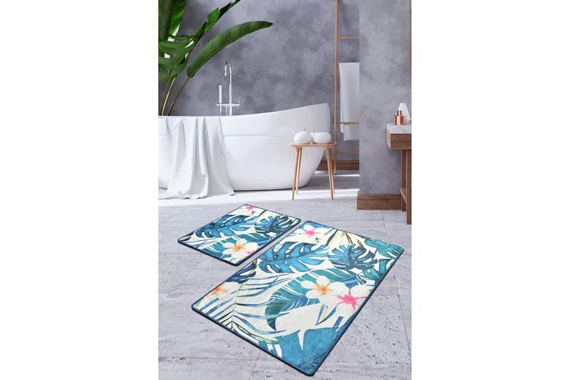 Niyanna Badematte 2-pk - Flerfarget - Tekstiler & tepper - Baderomstekstiler