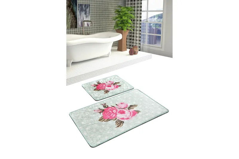 Niyanna Badematte 2-pk - Flerfarget - Tekstiler & tepper - Baderomstekstiler