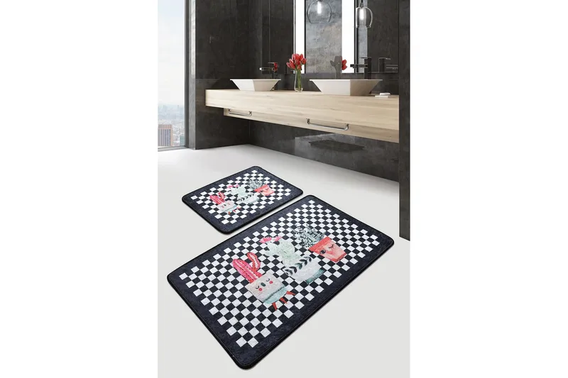 Niyanna Badematte 2-pk - Flerfarget - Tekstiler & tepper - Baderomstekstiler