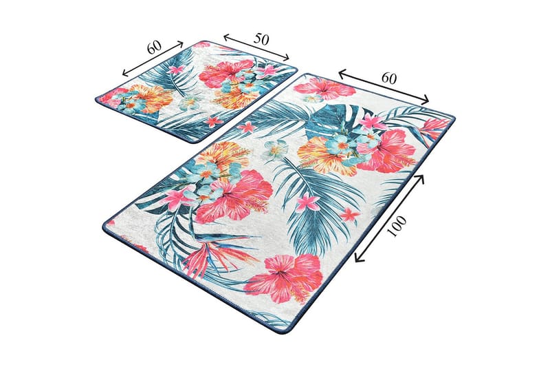 Niyanna Badematte 2-pk - Flerfarget - Tekstiler & tepper - Baderomstekstiler